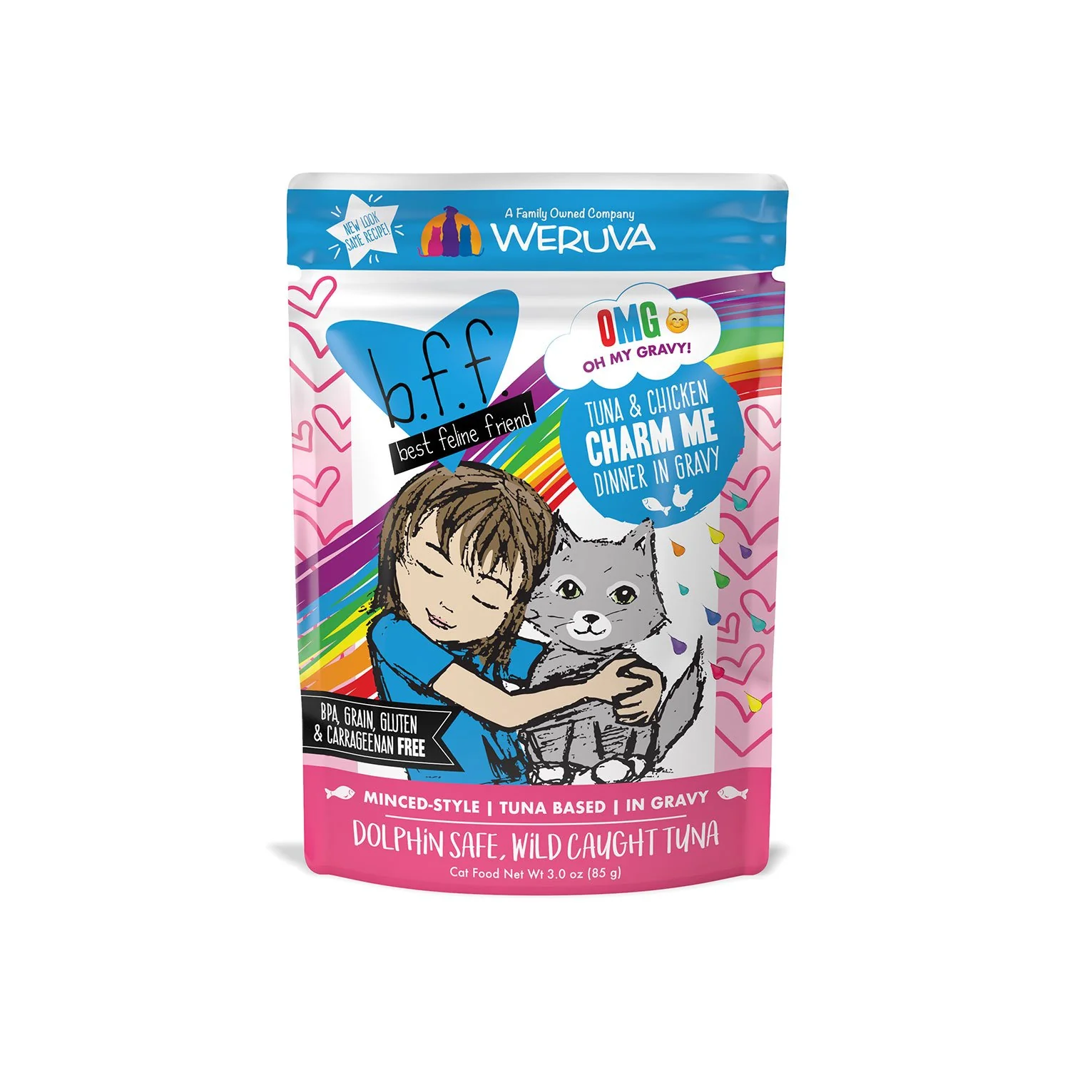 Weruva BFF OMG Cat Tuna & Chicken Charm Me Pouch 3oz