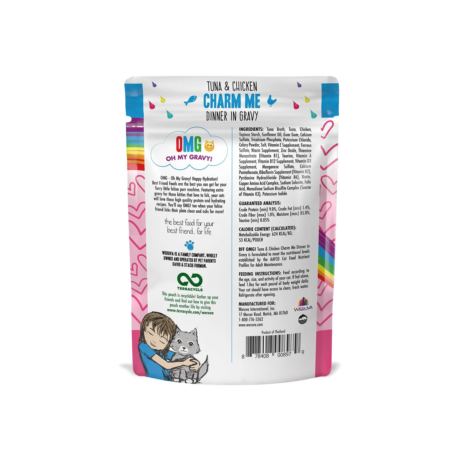 Weruva BFF OMG Cat Tuna & Chicken Charm Me Pouch 3oz - Image 2