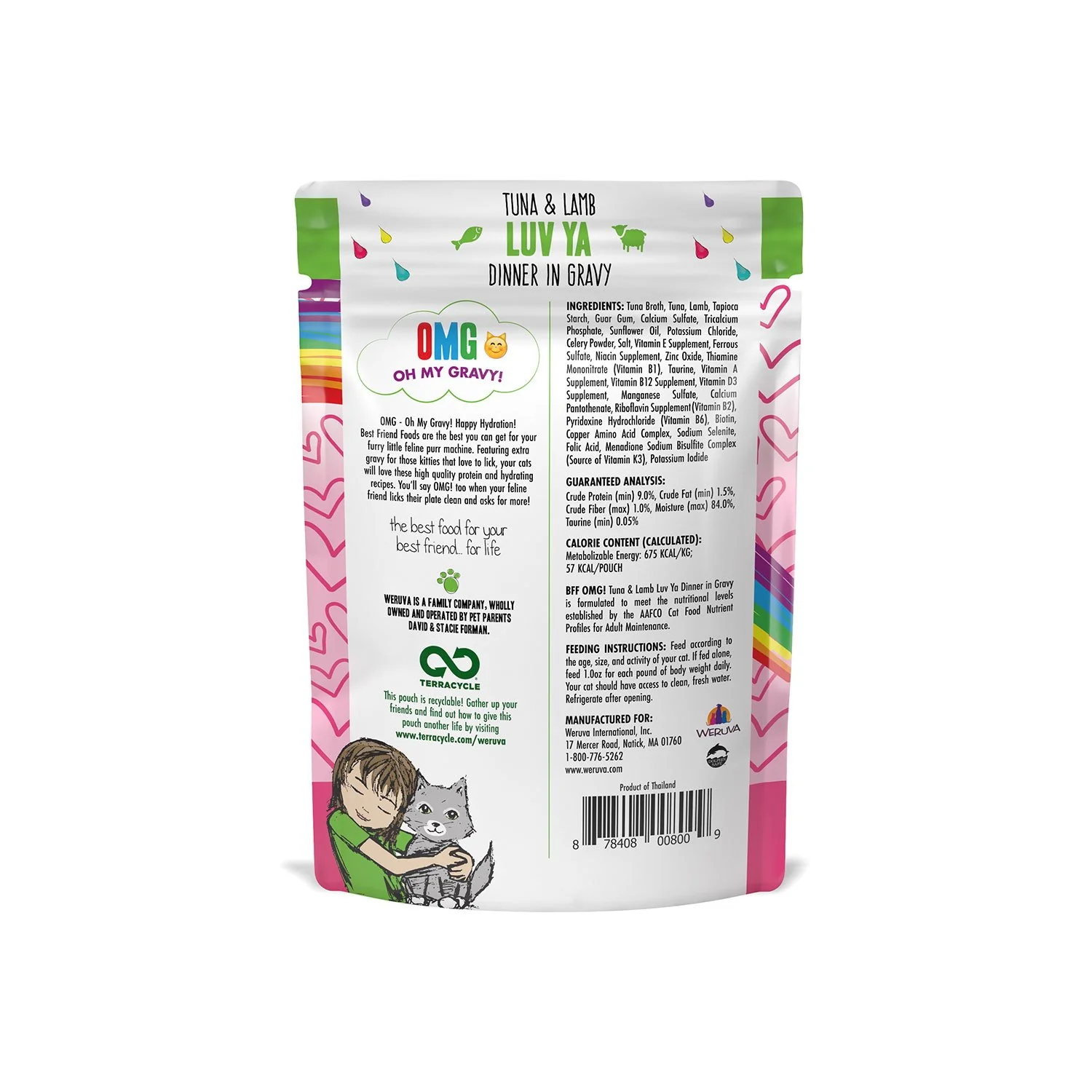 DUPLICATE Weruva BFF OMG Cat Tuna & Lamb Luv Ya Pouch 3oz - Image 2