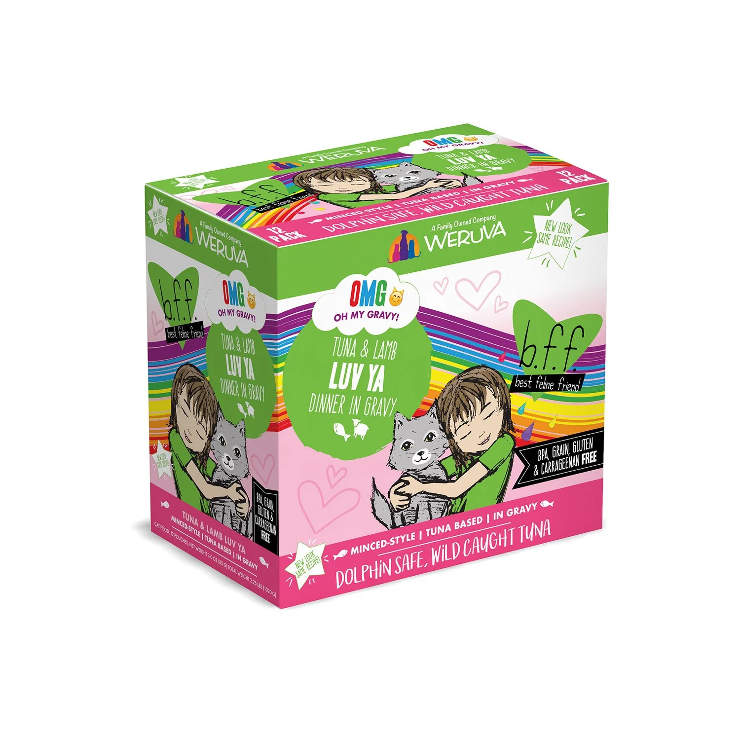 DUPLICATE Weruva BFF OMG Cat Tuna & Lamb Luv Ya Pouch 3oz Case
