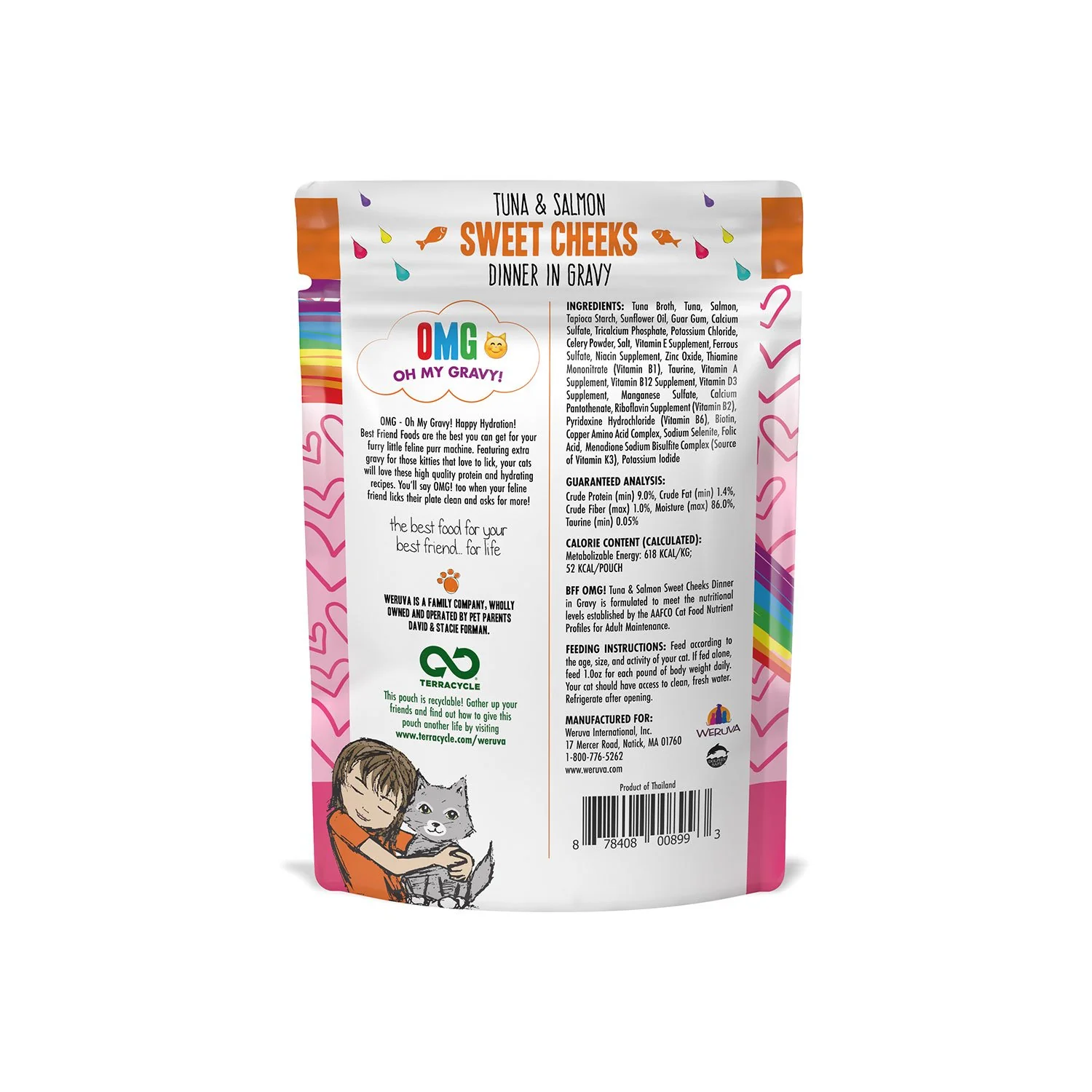Weruva BFF OMG Cat Tuna & Salmon Sweet Cheeks Pouch 3oz - Image 2