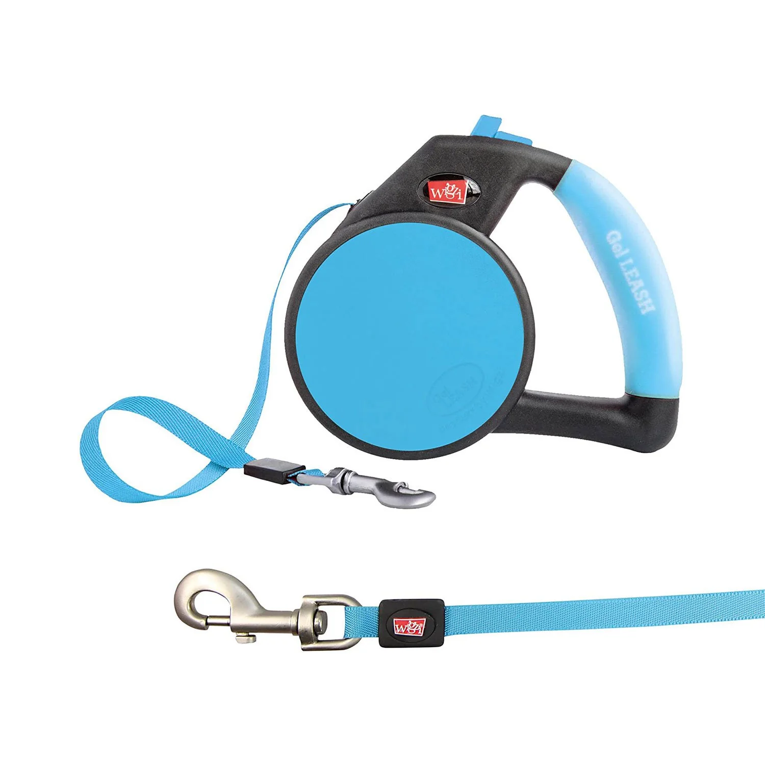 Wigzi Retractable Gel Leash Blue